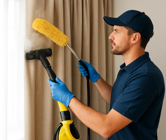 Trusted residential curtain cleaning technician Matty Curtain Cleaning claremont-meadows-nsw QLD
