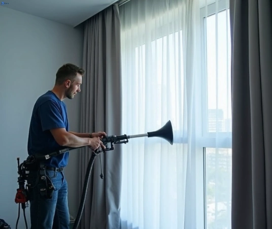Professional residential curtain cleaning process equipment Matty Curtain Cleaning claremont-meadows-nsw